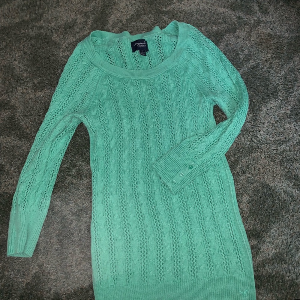 American Eagle mint green tunic sweater!